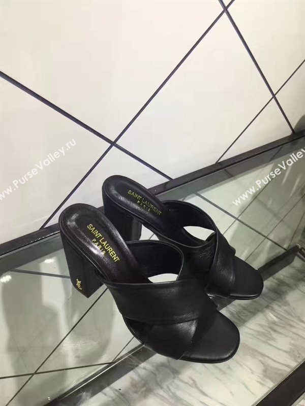 YSL heels black sandals shoes 4064