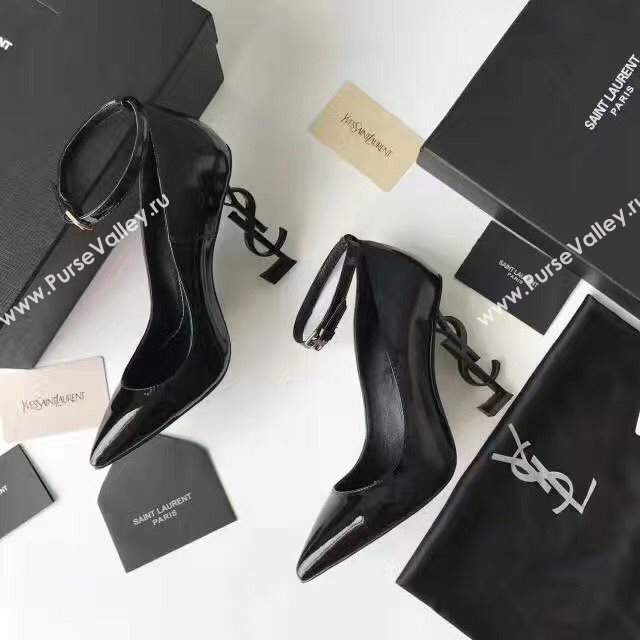 YSL heels black sandals shoes 4068