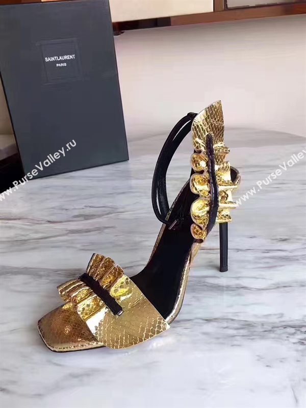 YSL heels gold sandals shoes 4070