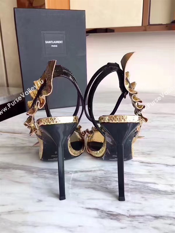 YSL heels gold sandals shoes 4070