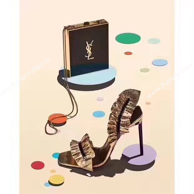 YSL heels gold sandals shoes 4070