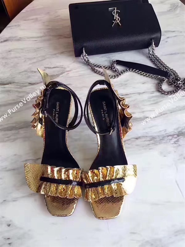 YSL heels gold sandals shoes 4070