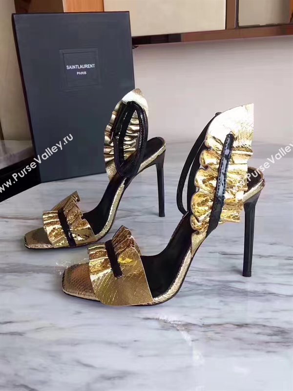 YSL heels gold sandals shoes 4070