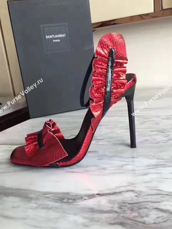 YSL heels wine sandals shoes 4071