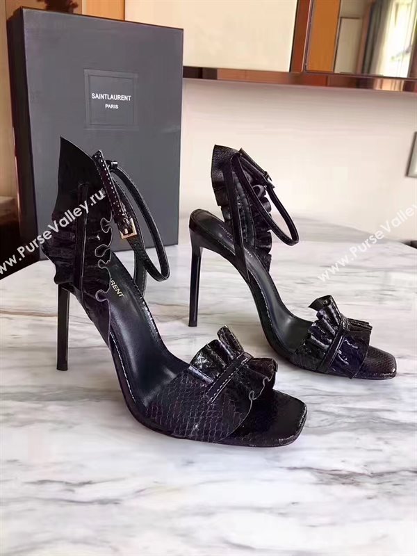 YSL heels black sandals shoes 4072