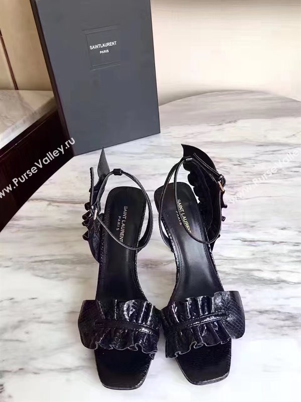 YSL heels black sandals shoes 4072