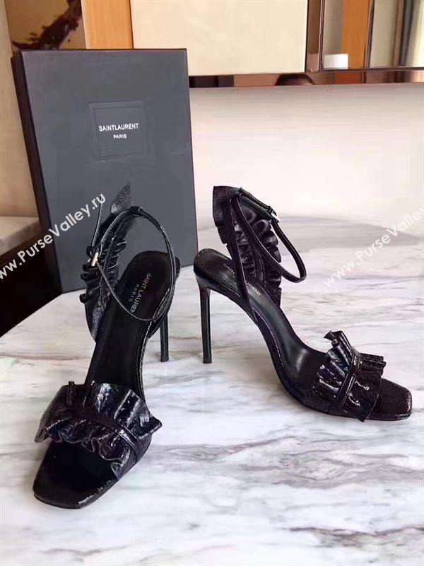 YSL heels black sandals shoes 4072