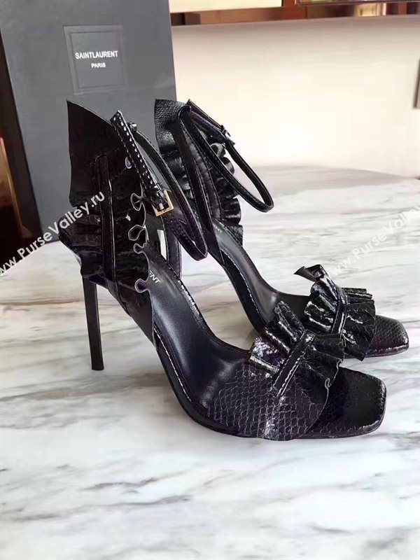 YSL heels black sandals shoes 4072