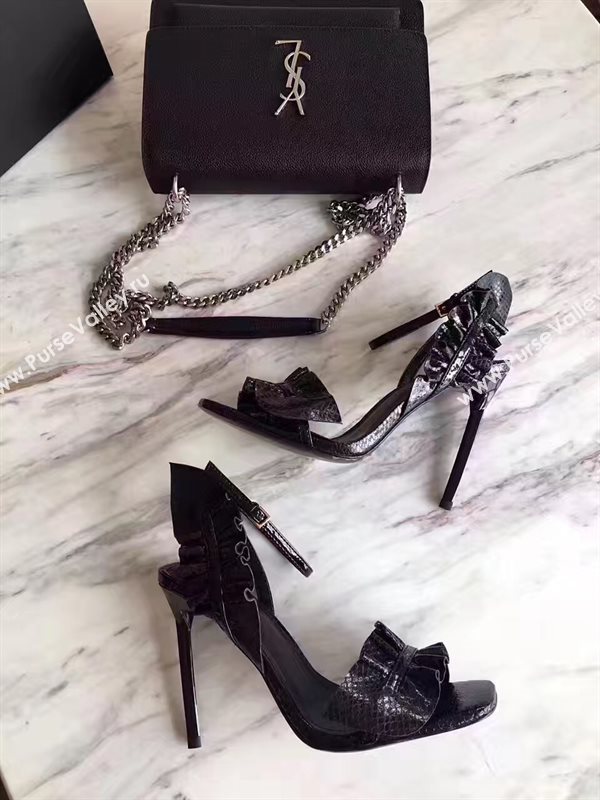 YSL heels black sandals shoes 4072