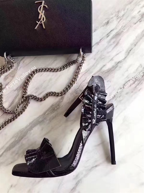 YSL heels black sandals shoes 4072