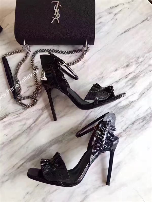 YSL heels black sandals shoes 4072