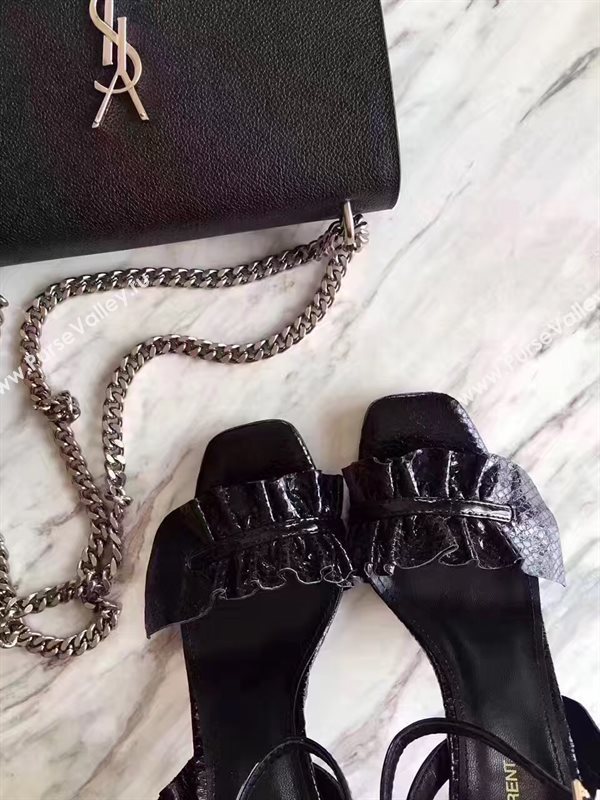 YSL heels black sandals shoes 4072