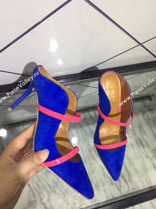 Malone souliers heels sandals blue suede shoes 4079