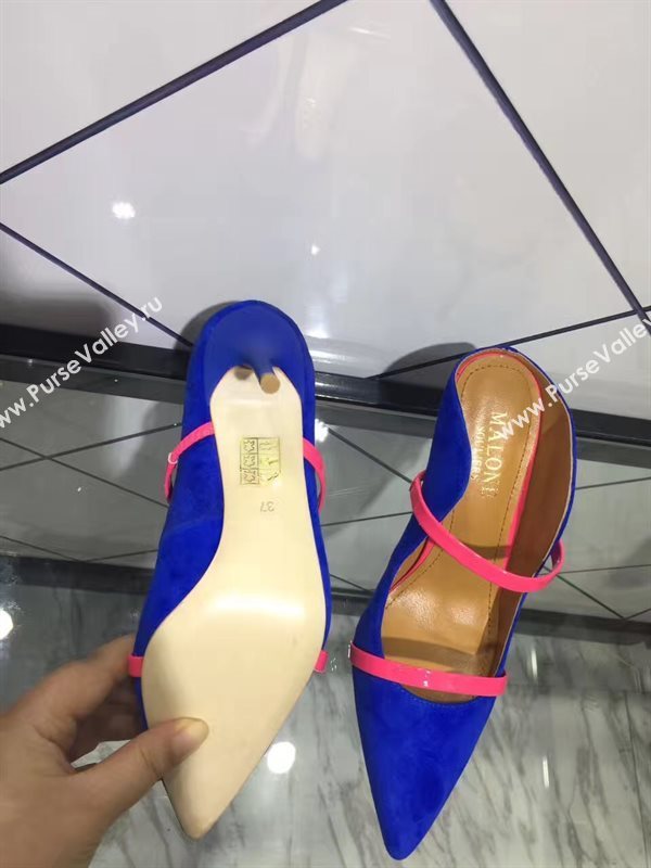 Malone souliers heels sandals blue suede shoes 4079
