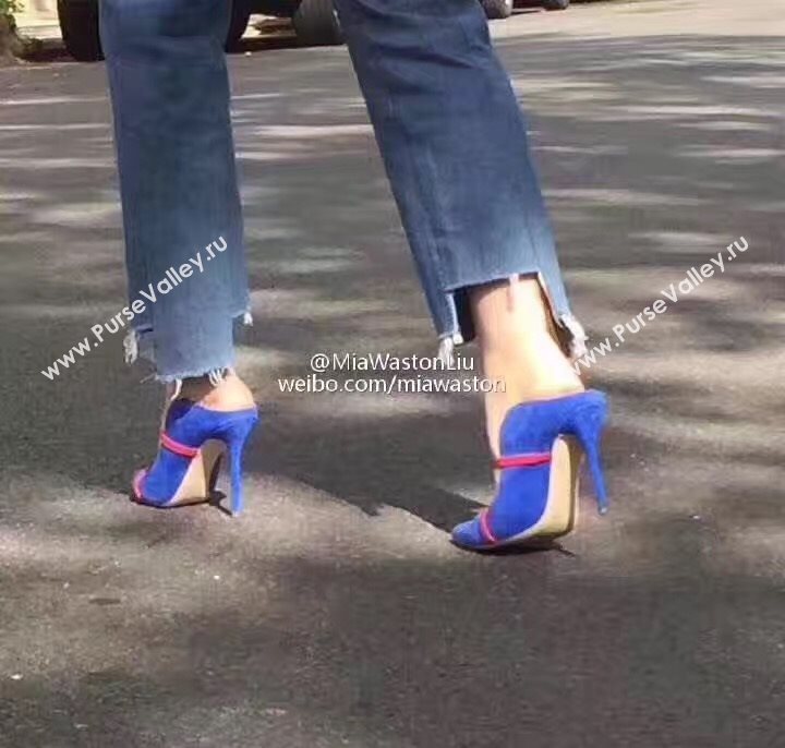 Malone souliers heels sandals blue suede shoes 4079