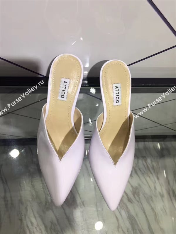 Attico heels sandals white paint shoes 4085