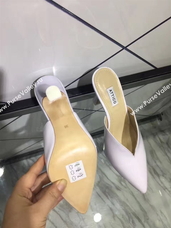 Attico heels sandals white paint shoes 4085