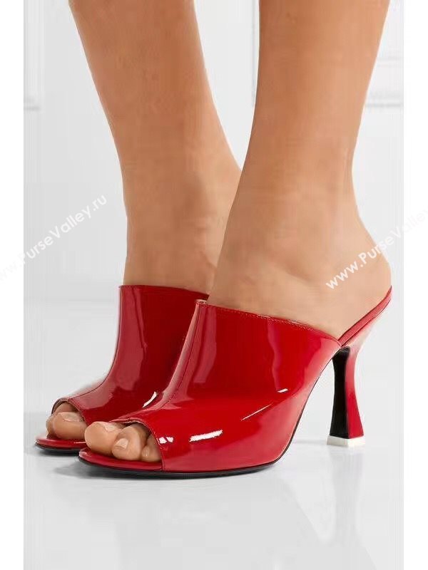 Attico heels sandals red paint shoes 4086