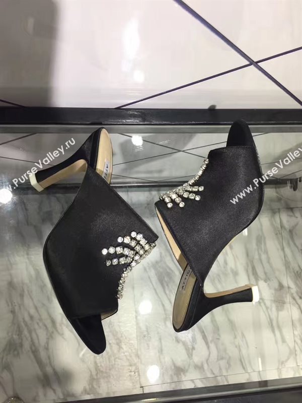 Attico heels black sandals shoes 4087