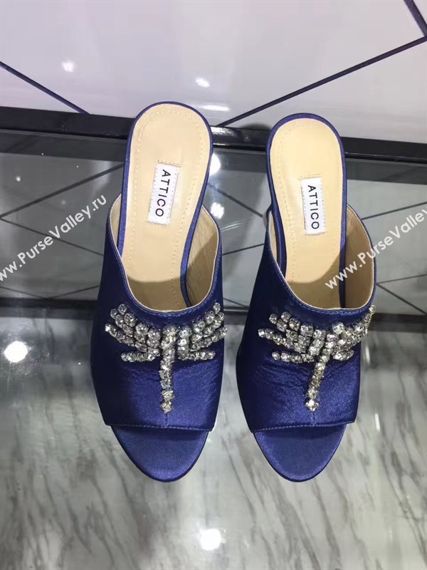 Attico heels blue sandals shoes 4088