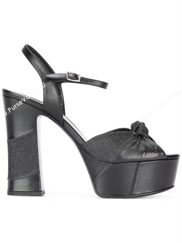 YSL heels black sandals shoes 4092