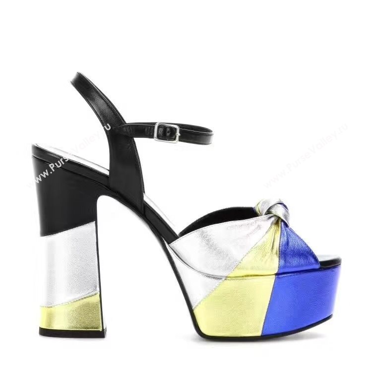 YSL tribute tri colors sandals heels shoes 4094