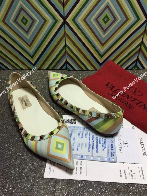 Valentino sandals flats rainbow stud shoes 4005