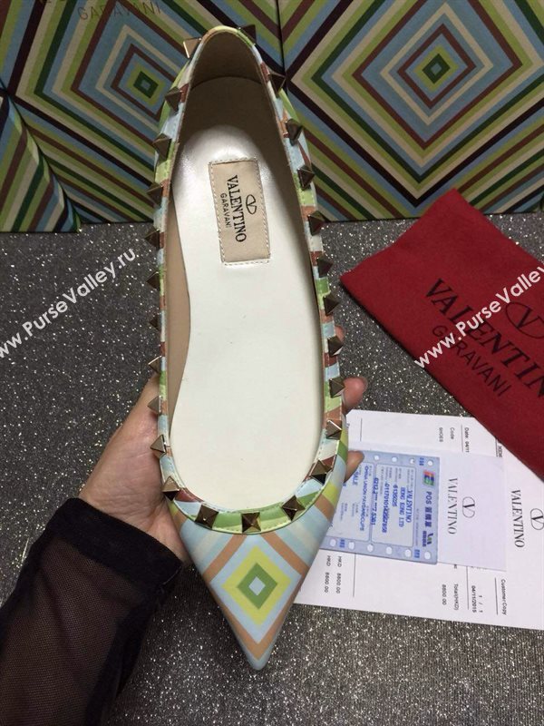 Valentino sandals flats rainbow stud shoes 4005