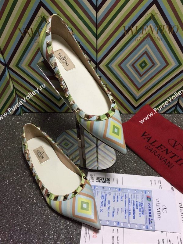 Valentino sandals flats rainbow stud shoes 4005