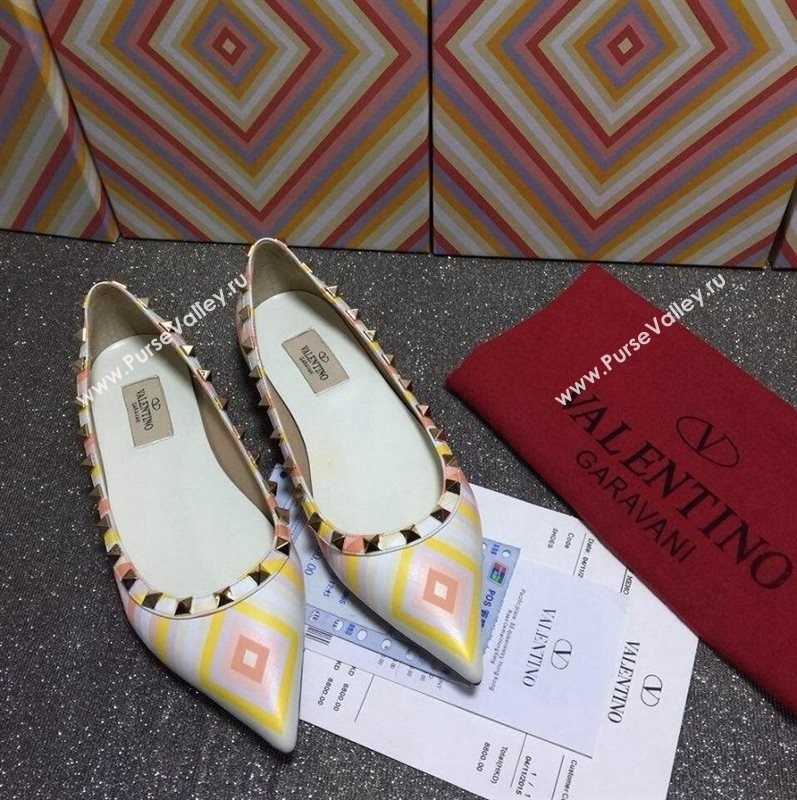 Valentino sandals flats rainbow stud shoes 4006