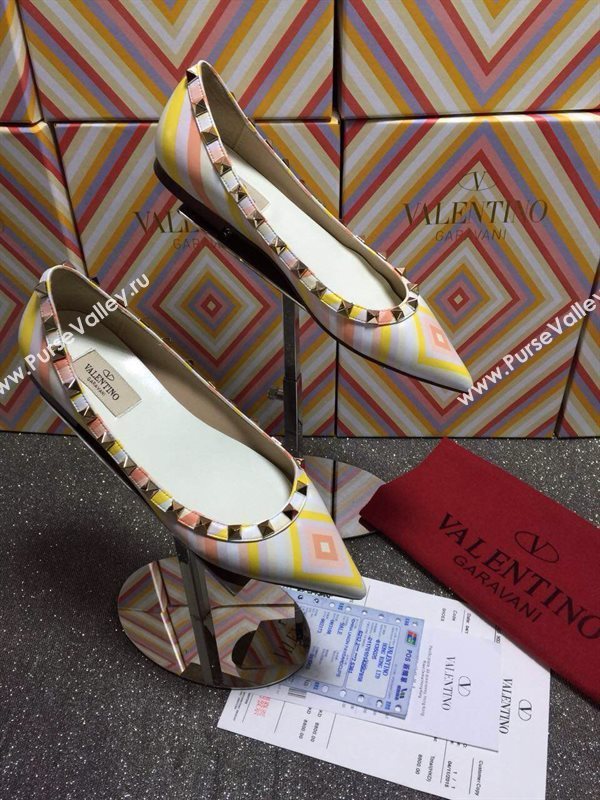 Valentino sandals flats rainbow stud shoes 4006