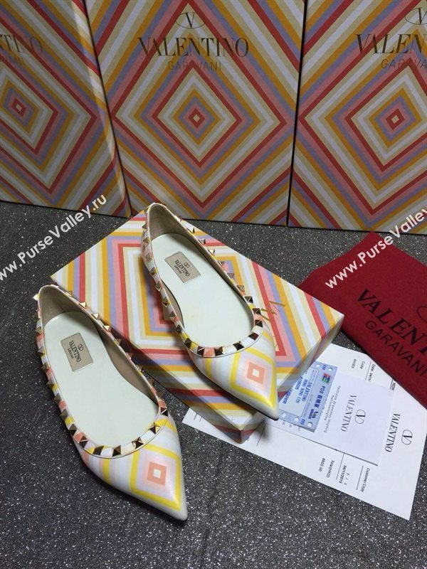 Valentino sandals flats rainbow stud shoes 4006