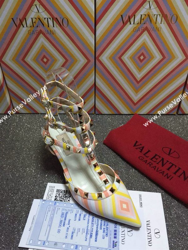 Valentino rainbow tribute sandals stud heels shoes 4010