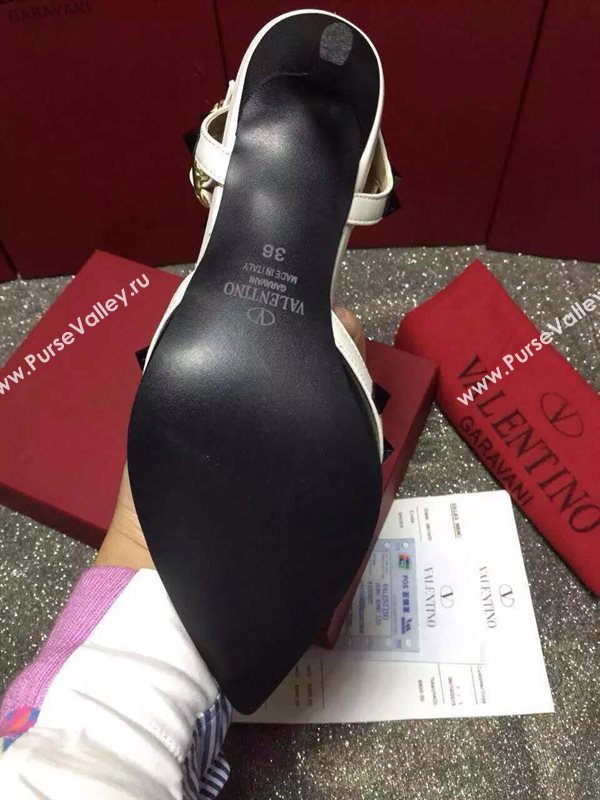 Valentino black sandals stud heels shoes 4021