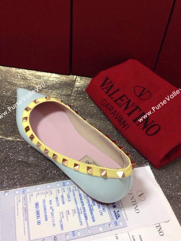 Valentino sandals flats stud baby sky pink shoes 4030