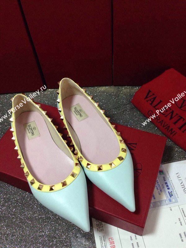 Valentino sandals flats stud baby sky pink shoes 4030