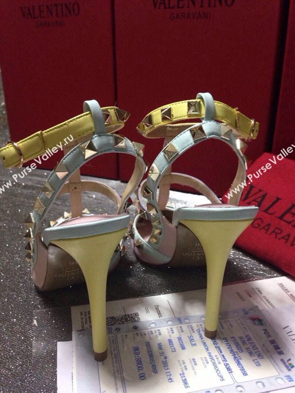 Valentino sandals heels pink stud shoes 4033