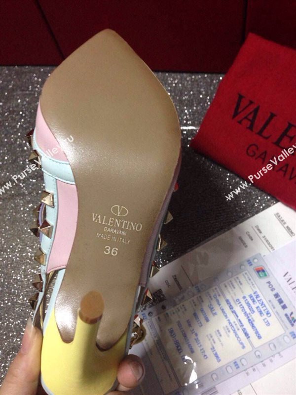 Valentino sandals heels pink stud shoes 4033