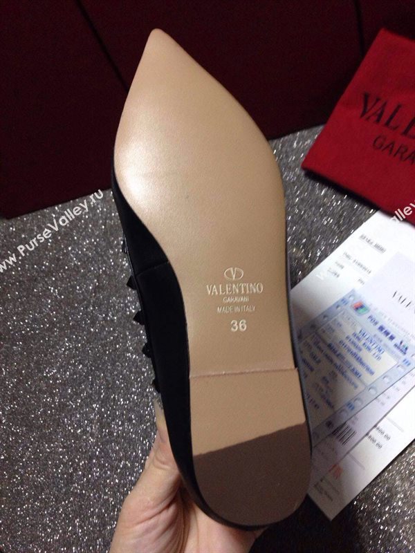 Valentino black sandals stud flats shoes 4034