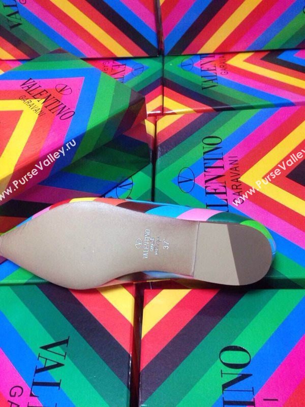 Valentino rainbow sandals stud flats shoes 4039