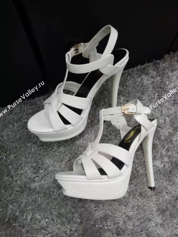 YSL tribute heels white sandals shoes 4140