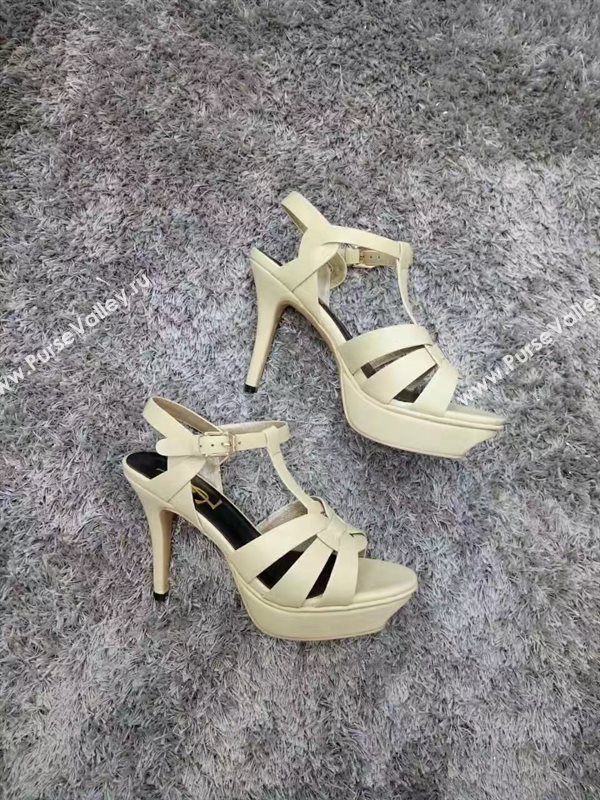 YSL tribute heels cream sandals shoes 4141