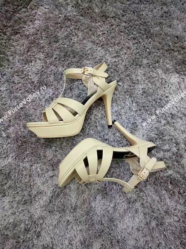 YSL tribute heels cream sandals shoes 4141