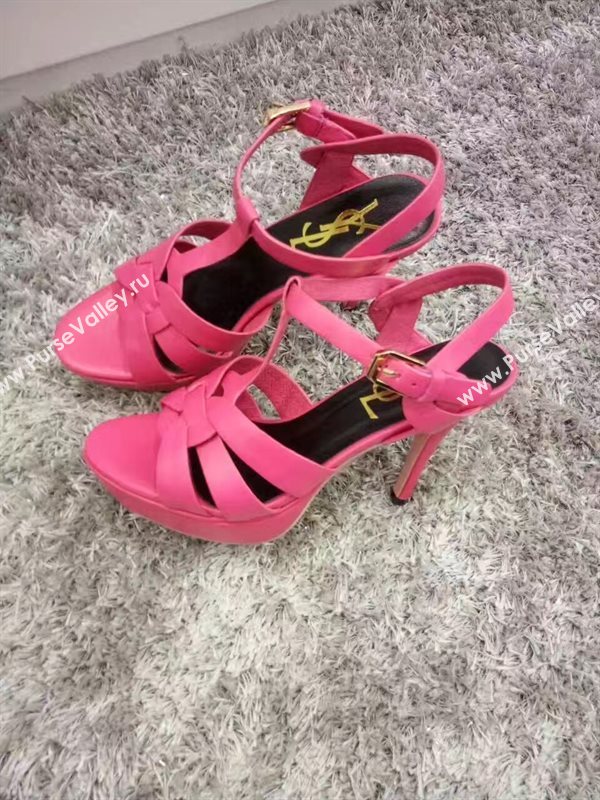 YSL tribute heels sandals rose calfskin red shoes 4142