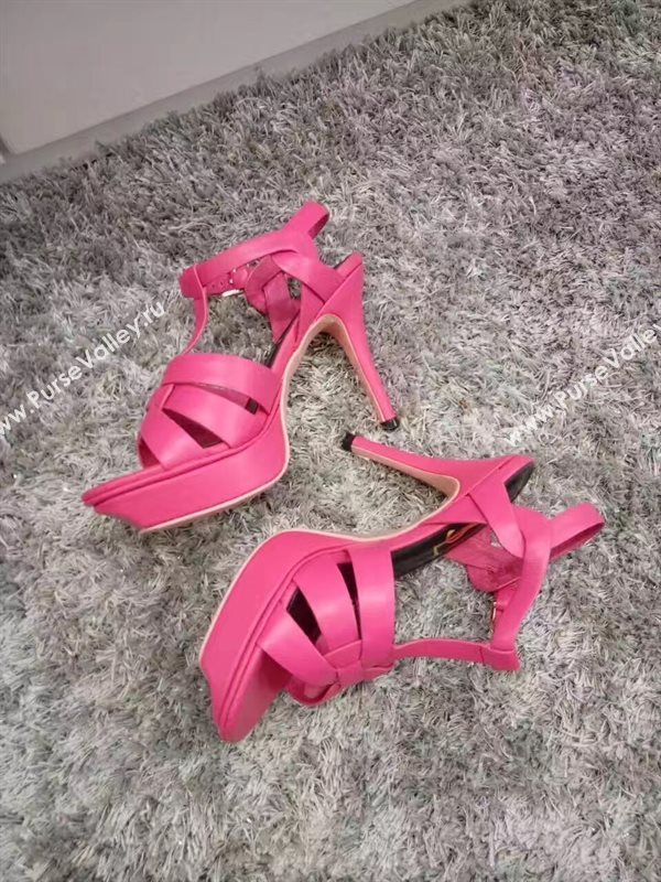 YSL tribute heels sandals rose calfskin red shoes 4142