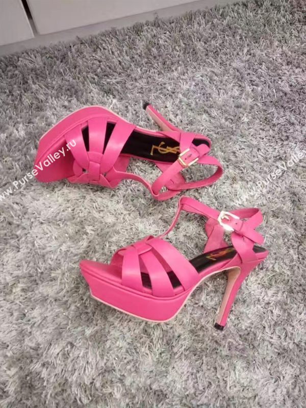 YSL tribute heels sandals rose calfskin red shoes 4142