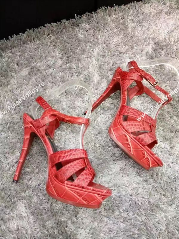 YSL tribute heels red sandals shoes 4143