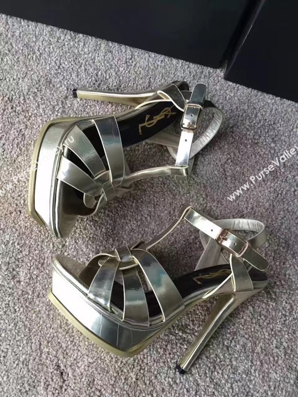 YSL tribute heels gold sandals shoes 4144