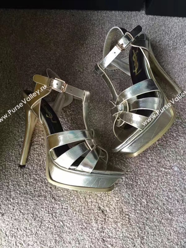 YSL tribute heels gold sandals shoes 4144