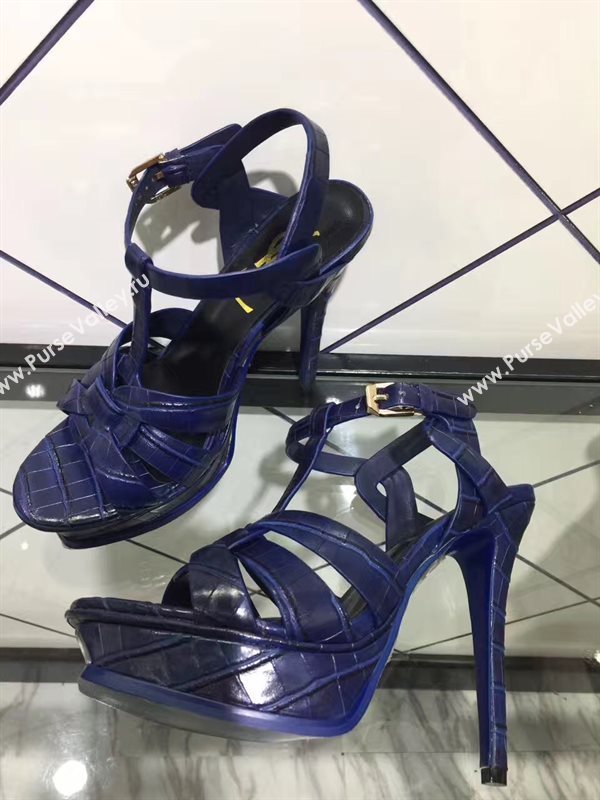 YSL tribute heels navy sandals shoes 4152